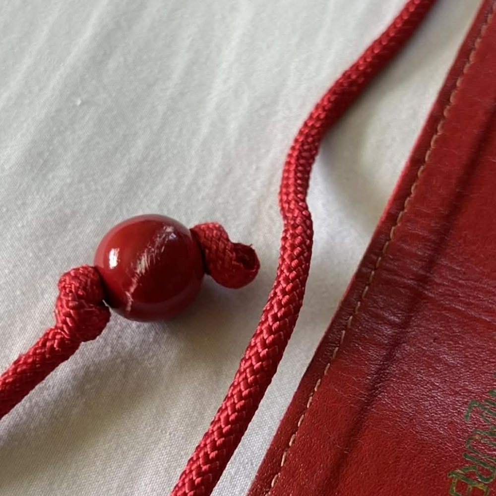 RARE Vintage Yves Saint Laurent 70s Russian Collection Red Tie Waist Belt - Picture 4 of 12